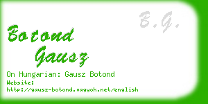 botond gausz business card